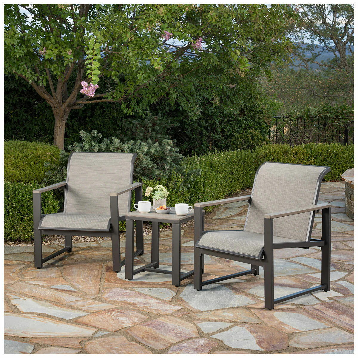 SunVilla Helio 3 Piece Seating Set Graphite Aluminium Weather Resistant - Image 13