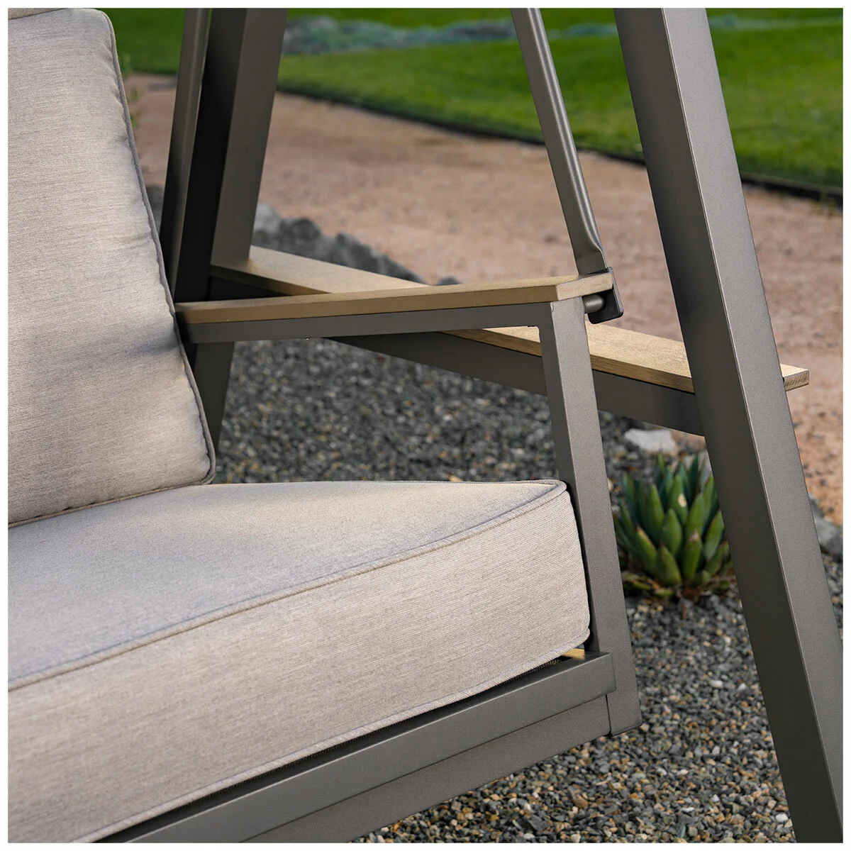 SunVilla Pine Knoll Cushion Swing Graphite Outdura Weather Resistant - Image 10