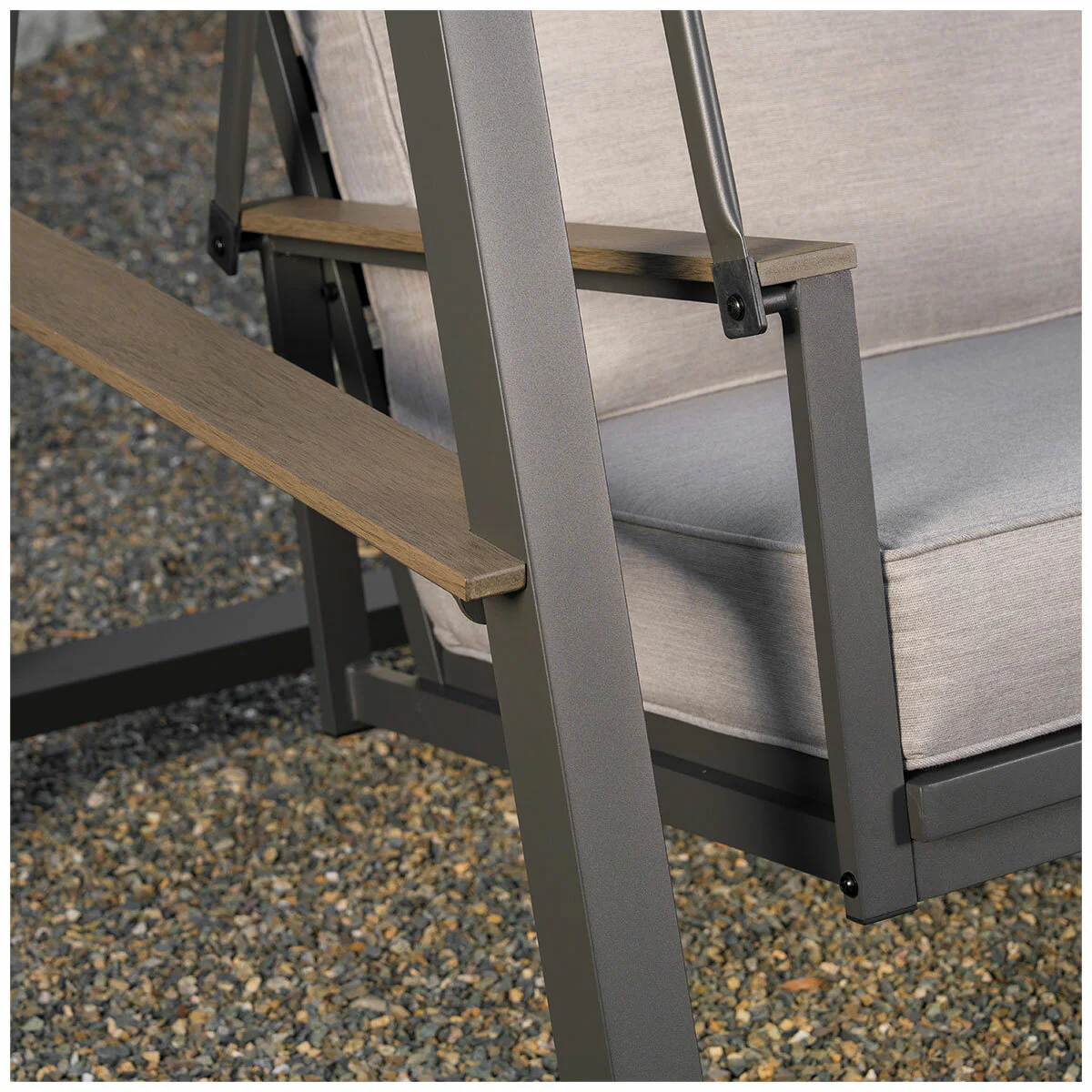 SunVilla Pine Knoll Cushion Swing Graphite Outdura Weather Resistant - Image 8
