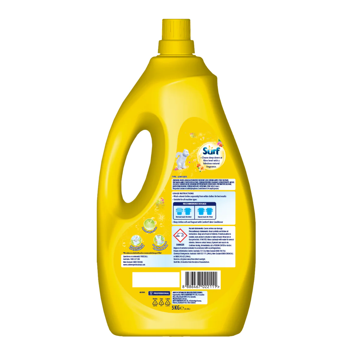 Surf 4 Sun Fresh Professional Laundry Liquid - 9L - Effective Stain Removal - Image 2