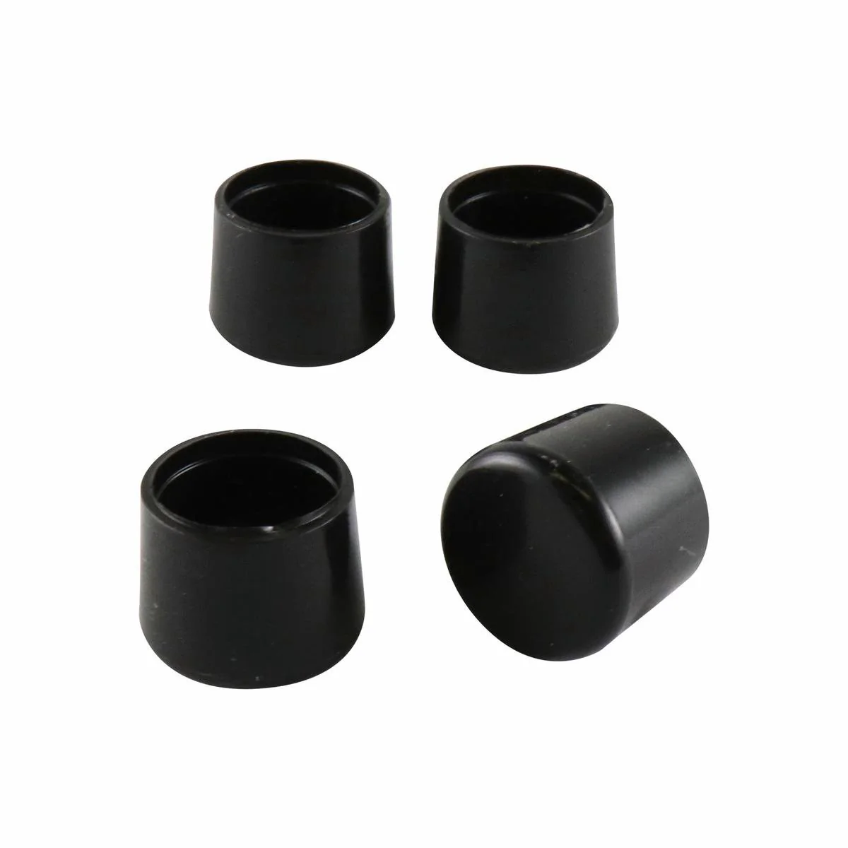 Surface Gard 13mm Round Black Plastic Chair Tips 4 Pack - Black