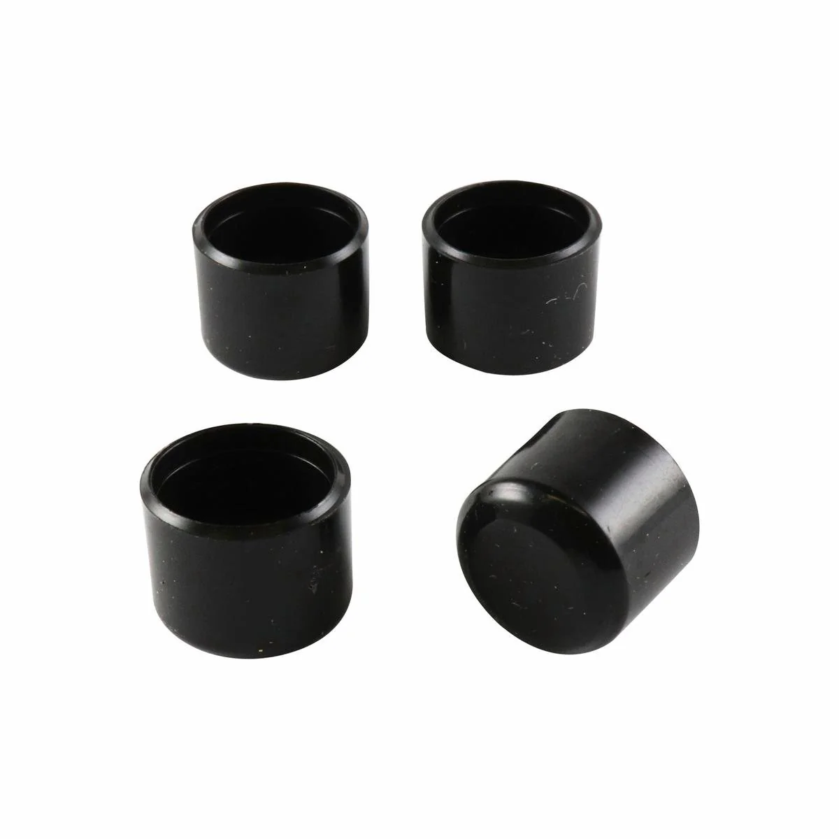 Surface Gard 16mm Black Round Plastic Chair Tips 4 Pack - Floor Protection