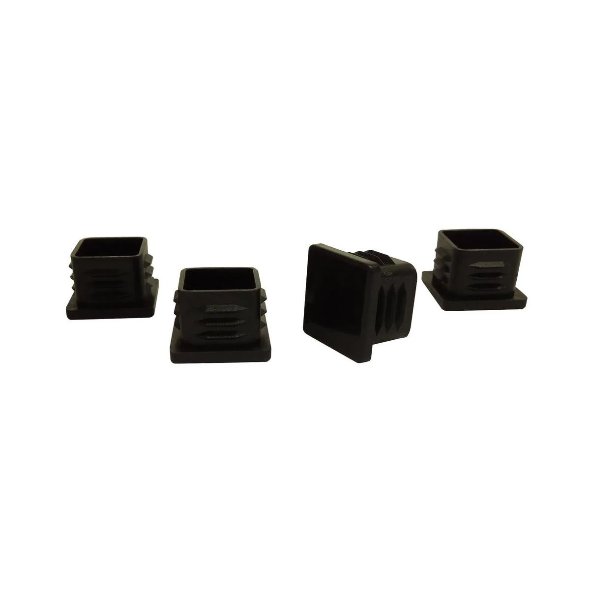 Surface Gard 22mm Black Square Plastic Internal Chair Tip 4 Pack
