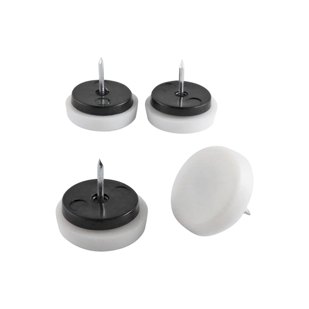 Surface Gard 29mm White Plastic Cushioned Glide 4 Pack - Floor Protection