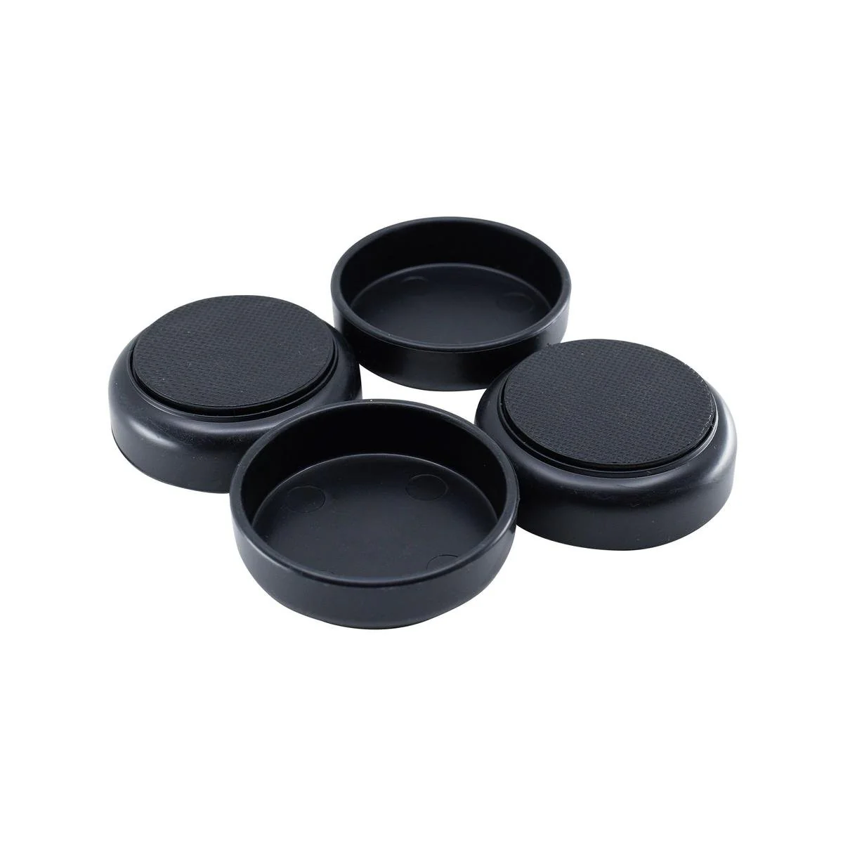 Surface Gard 60mm Black Non Slip Castor Cup - 4 Piece - Floor Protection