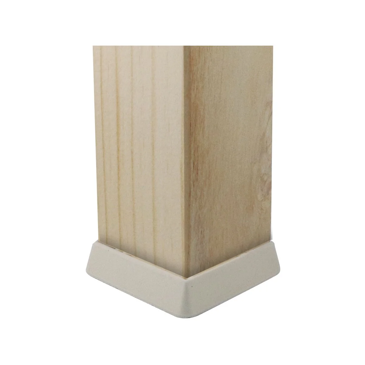 Surface Gard Almond Square Rubber Base Castor Cup 4 Pack - 51mm - Image 2