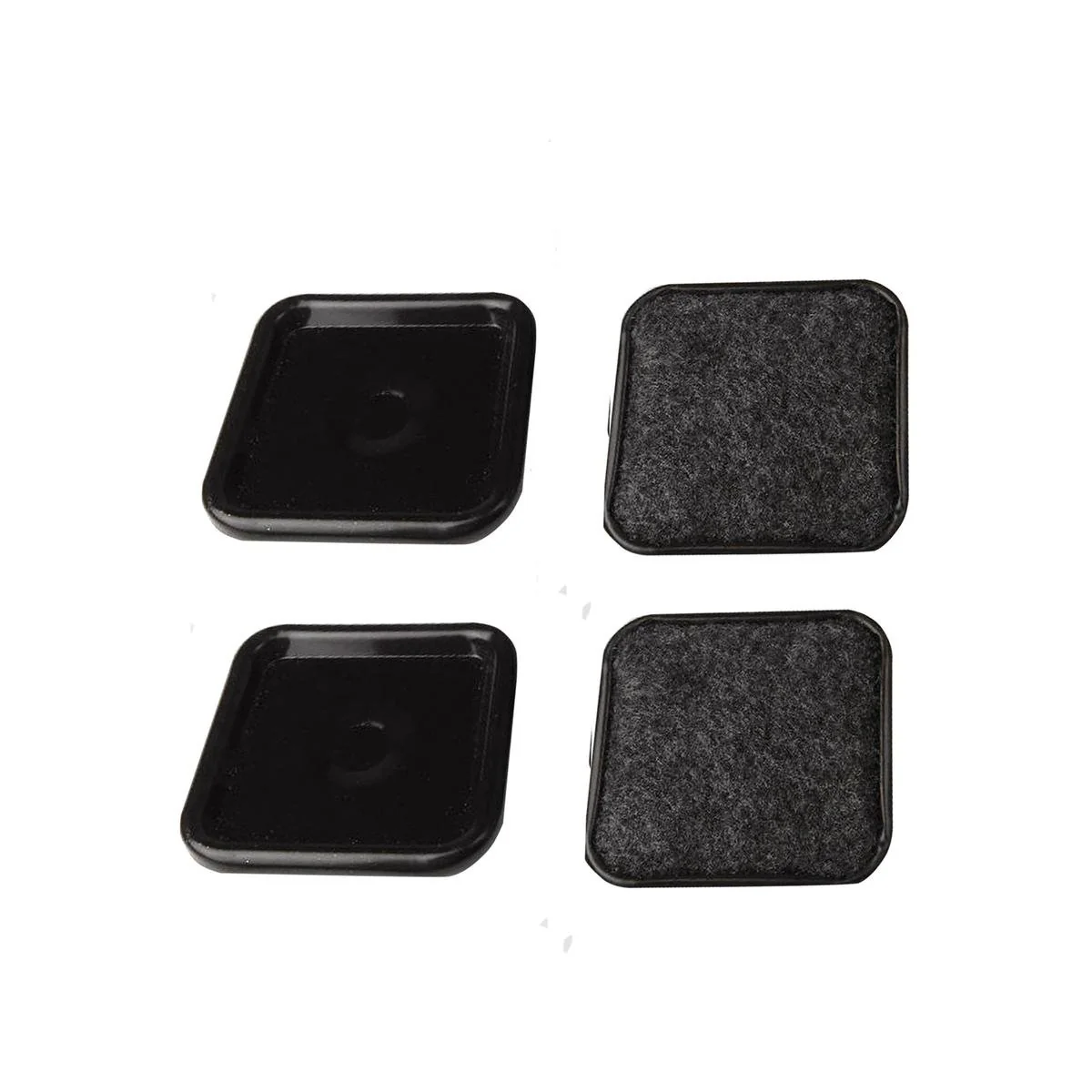 Surface Gard Brown Square Carpet Base Castor Cups 4 Pack - 48mm