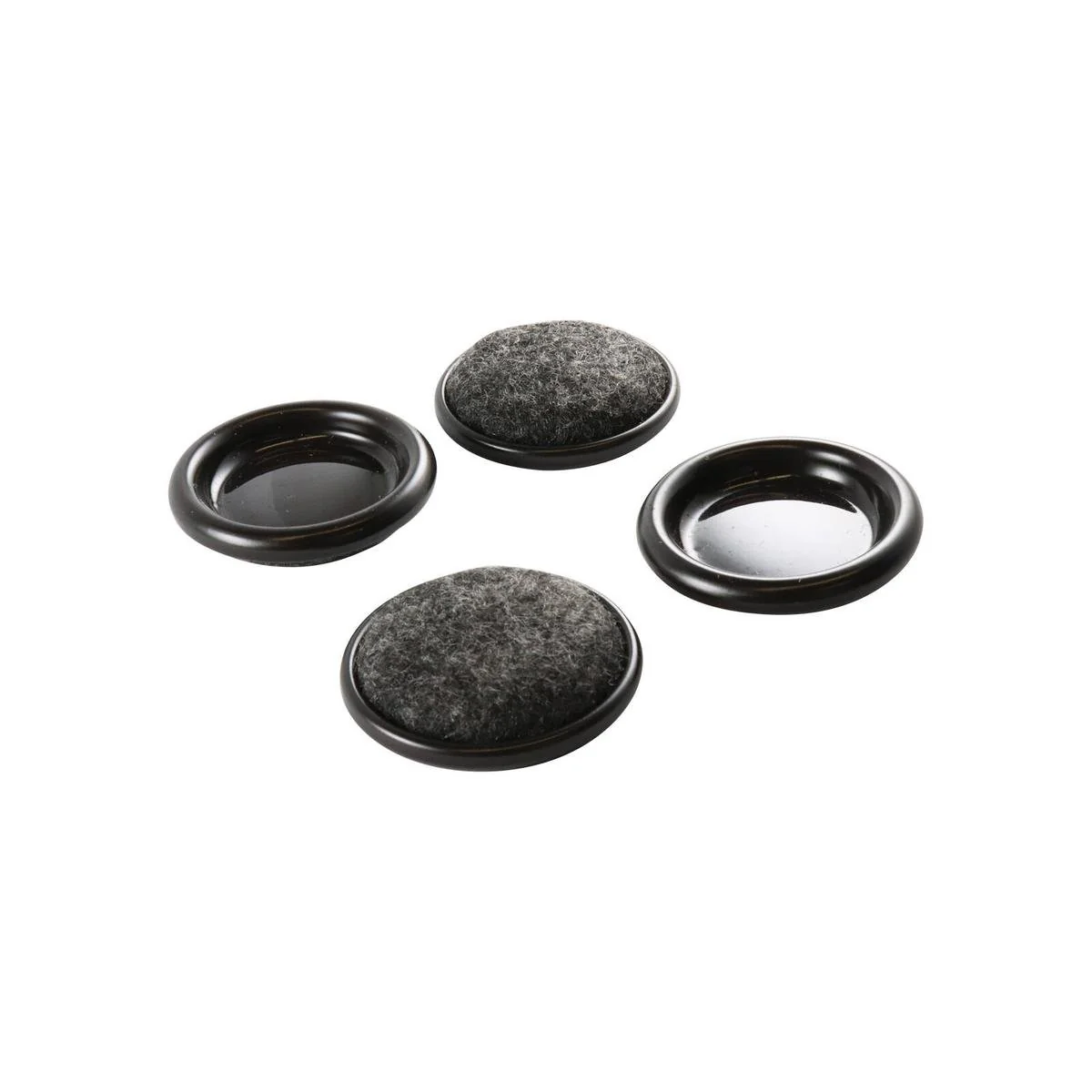 Surface Gard Round Castor Cup 30mm Brown 4 Pack - Protects Floors