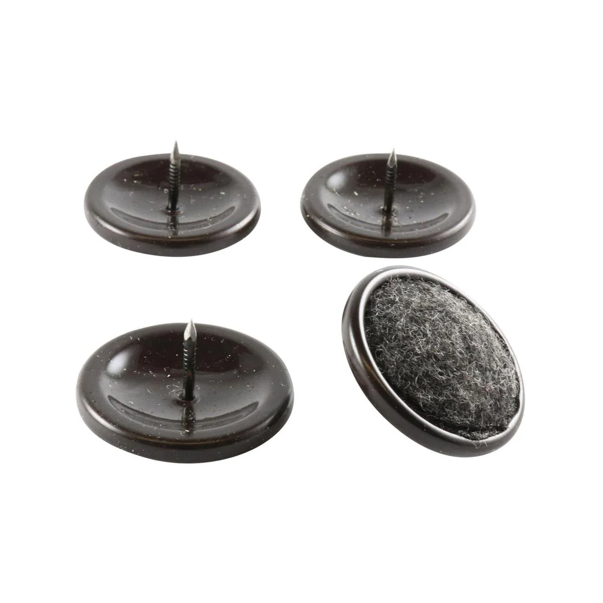 Surface Gard Round Castor Cup 4 Pack - Brown - 34mm