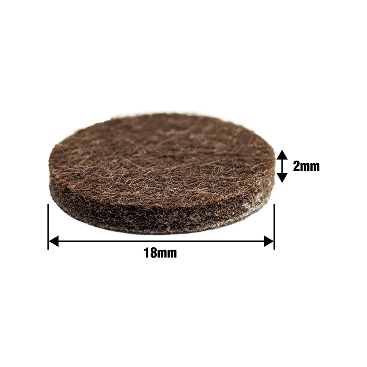 Surface Gard Round Felt Floor Protection 19mm - Brown - 12 Pack - Minimises Noise & Vibration - Image 3