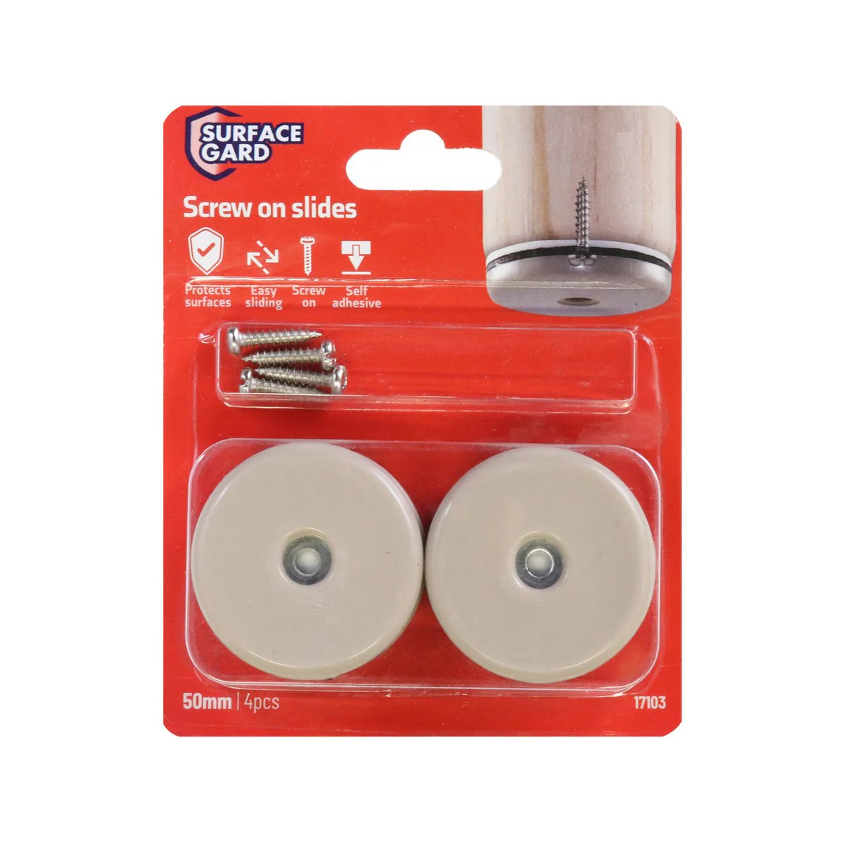 Surface Gard Slide Glide - 55mm - Rubber - Low Friction - 4 Pack - Image 4