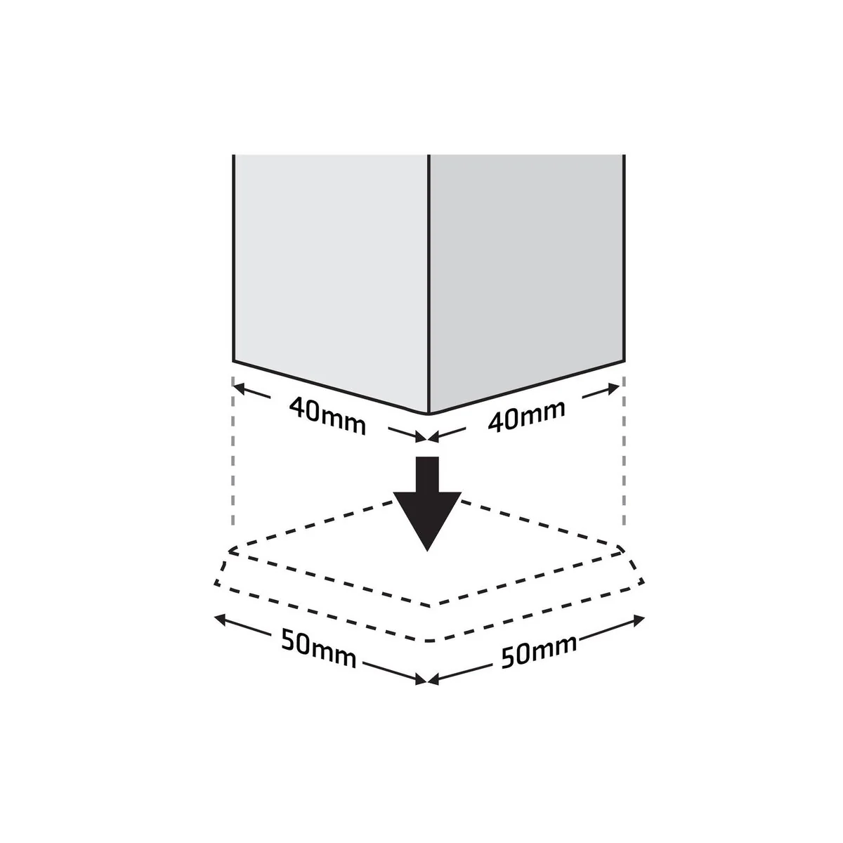 Surface Gard White Rubber Base Castor Cup 4 Pack - 40 x 40mm - Image 3
