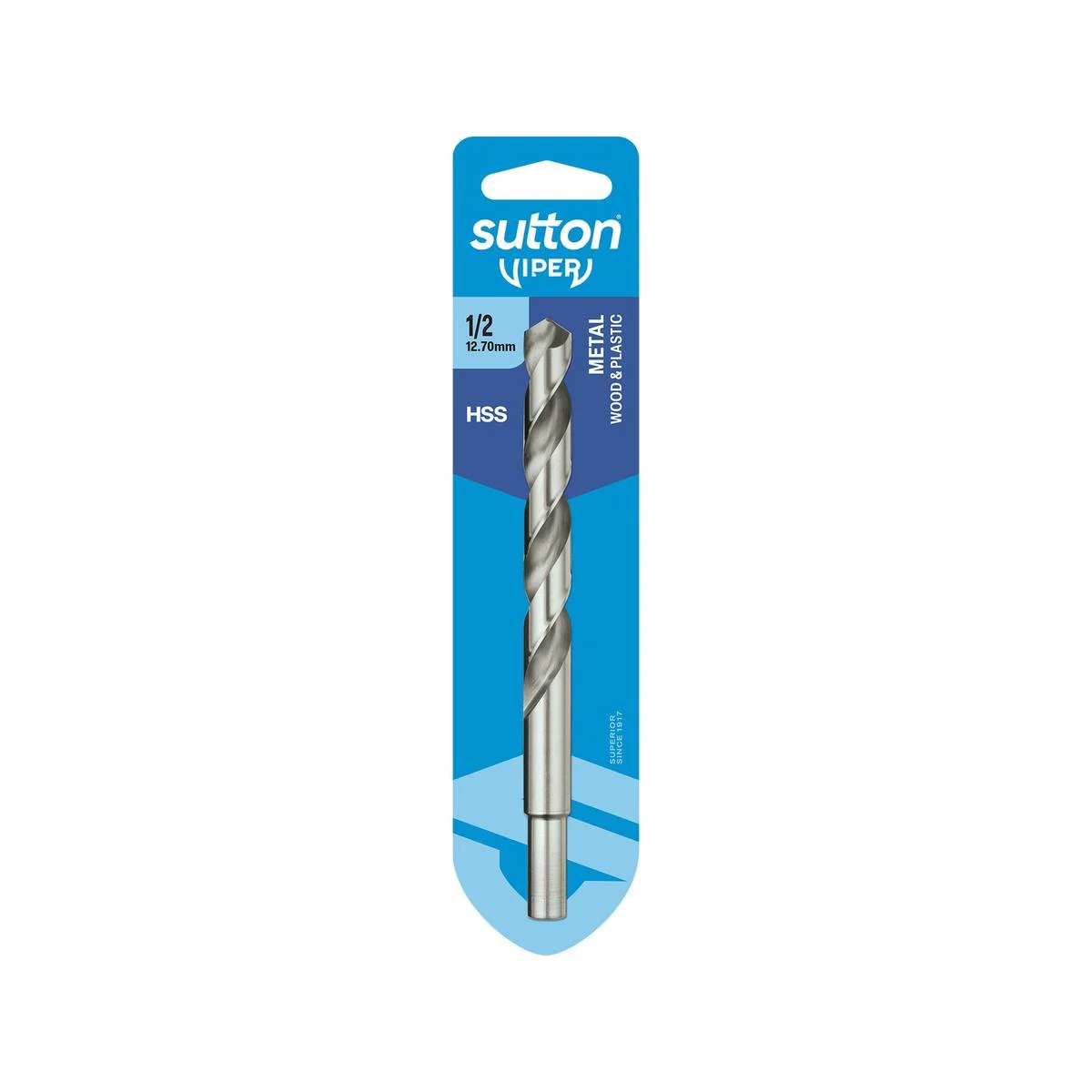 Sutton Tools 1/2" Viper Jobber Drill Bit - M2 HSS - 152mm Length - Fast Drilling