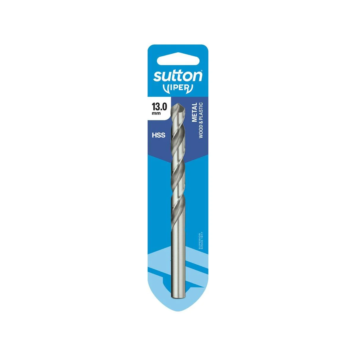 Sutton Tools 13mm Viper Jobber Drill Bit - High Speed Steel - Fast Drilling