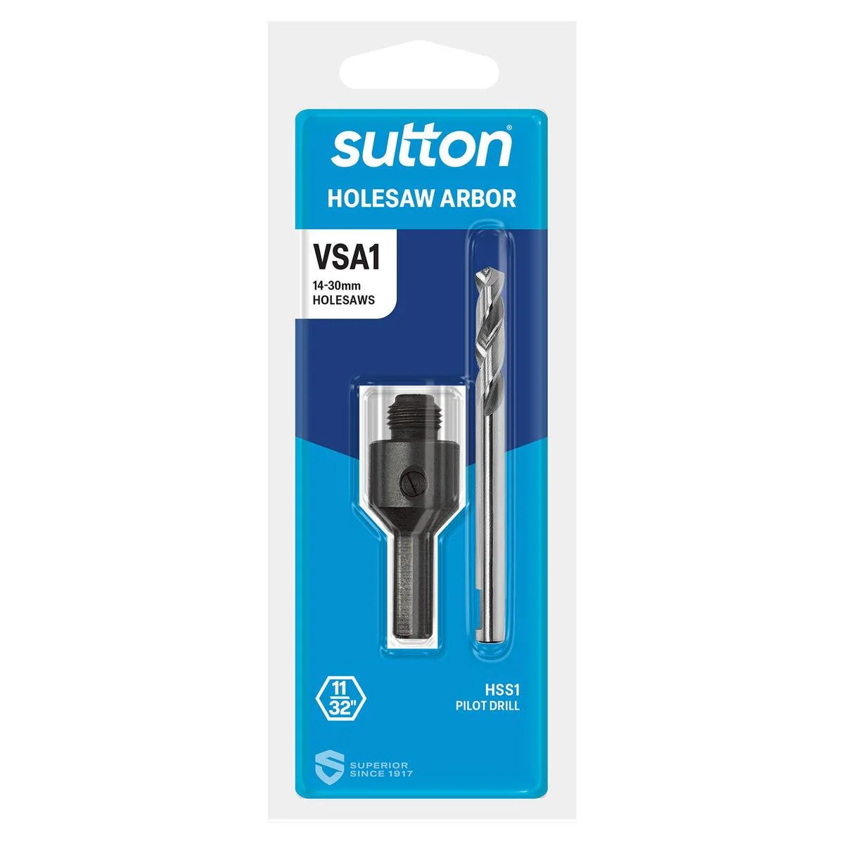 Sutton Tools 14-30mm VSA1 Holesaw Arbor - 1/2 UNF Thread - Precision Drilling