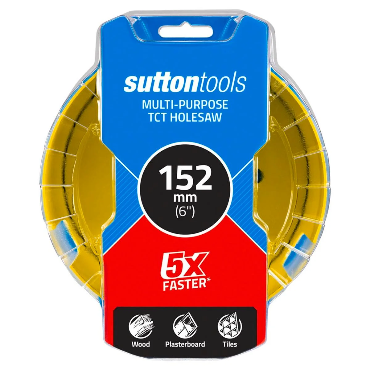 Sutton Tools 152mm Tct Multi Purpose Seamless Holesaw - Red