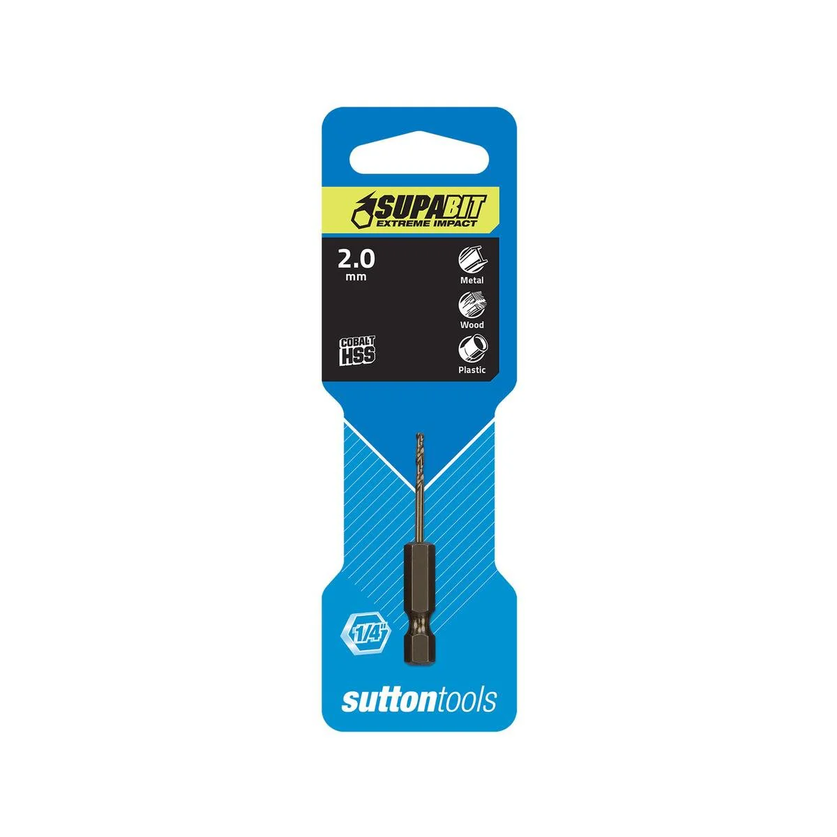 Sutton Tools 2mm Supabit Impact Drill Bit - HSS - Durable - Precise
