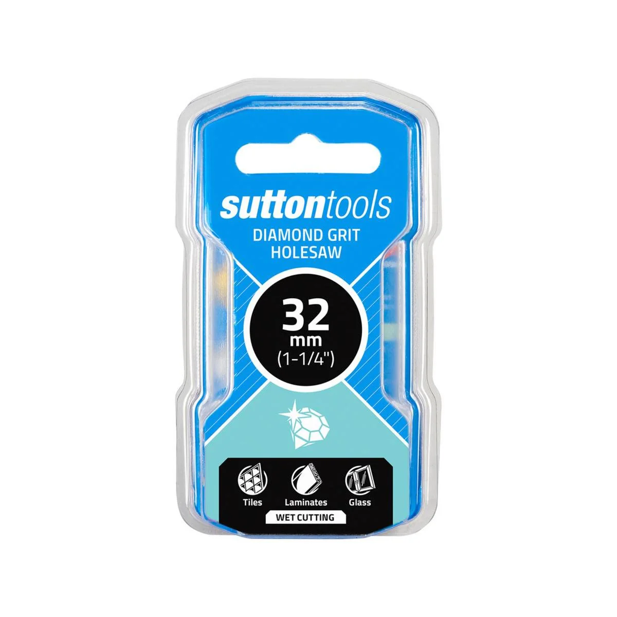 Sutton Tools 32mm Diamond Grit Holesaw - Steel - Long Life - Heat Dissipation