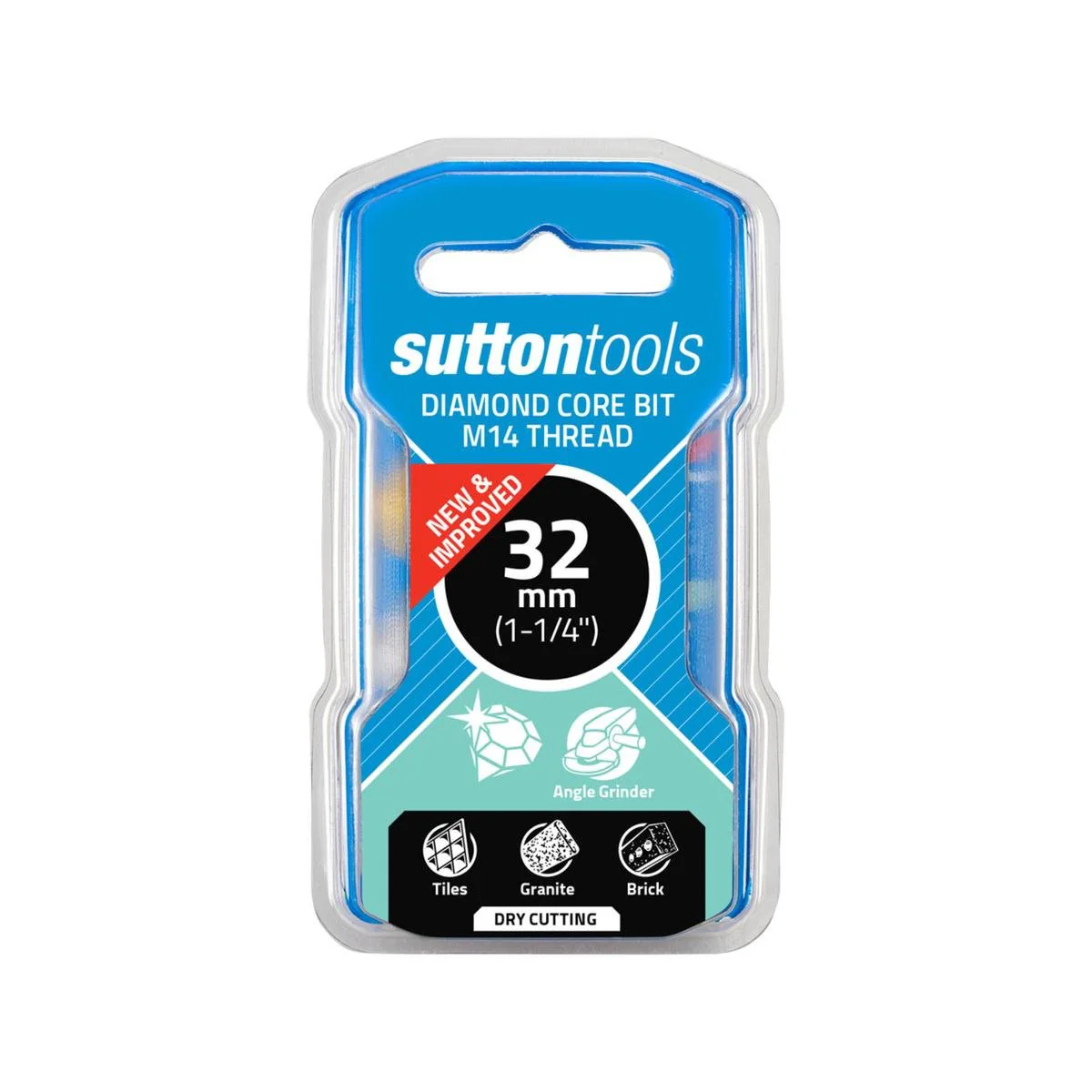 Sutton Tools 32mm M14 Diamond Core Bit - Steel - Durable - Efficient