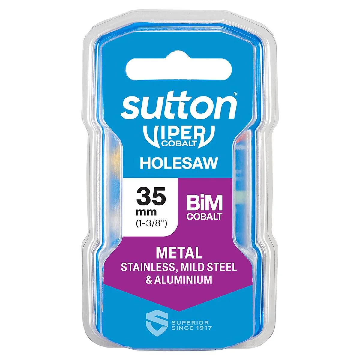 Sutton Tools 35mm Viper Cobalt Bi Metal Holesaw - Durable - Precision Cutting