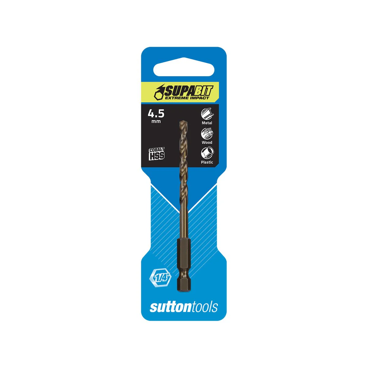 Sutton Tools 4.5mm Supabit Impact Drill Bit - HSS - Durable - Versatile
