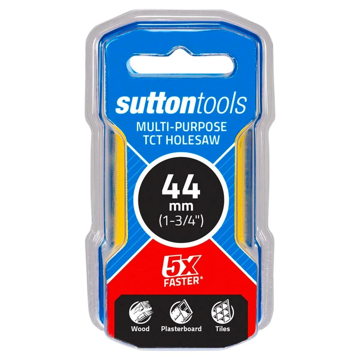 Sutton Tools 44mm Tct Multi Purpose Seamless Holesaw - Red