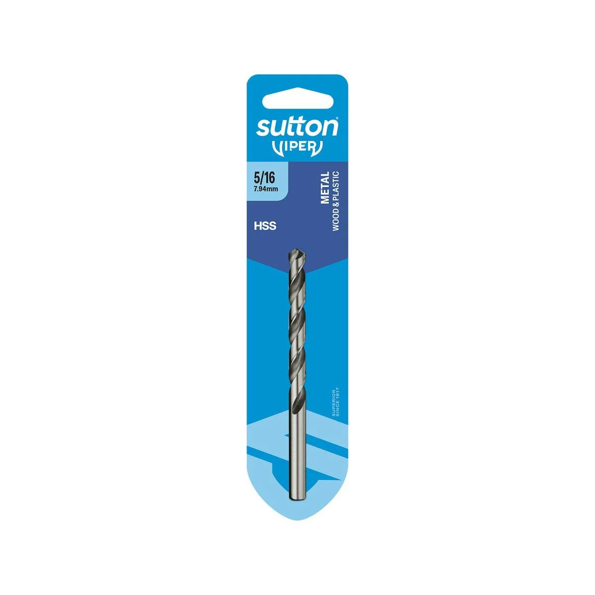 Sutton Tools 5/16" Viper Jobber Drill Bit - M2 HSS - Fast Drilling Speed