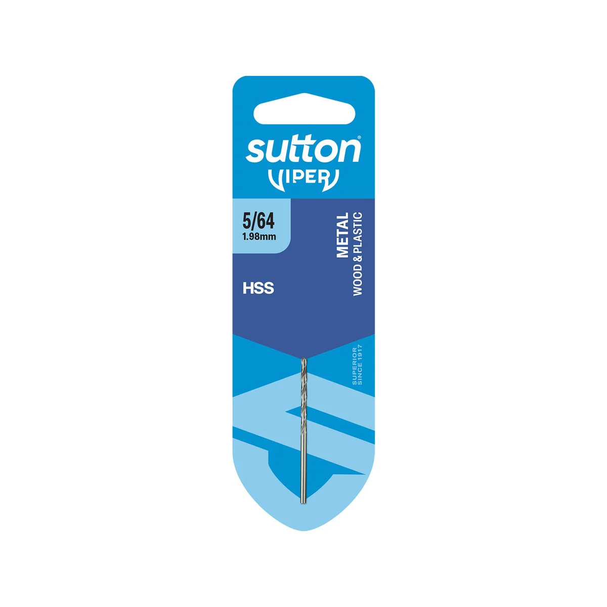Sutton Tools 5 64 Viper Jobber Drill Bit - M2 HSS - Fast Drilling - 49mm