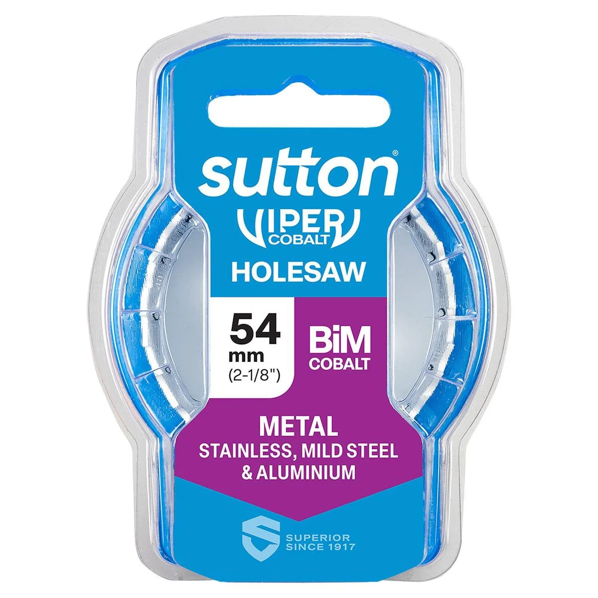 Sutton Tools 54mm Viper Cobalt Bi Metal Holesaw - Durable Cutting Tool - 32mm Depth