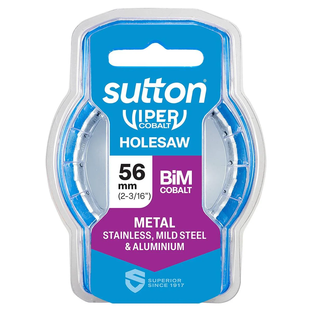 Sutton Tools 56mm Viper Cobalt Bi Metal Holesaw - Durable Cutting Tool