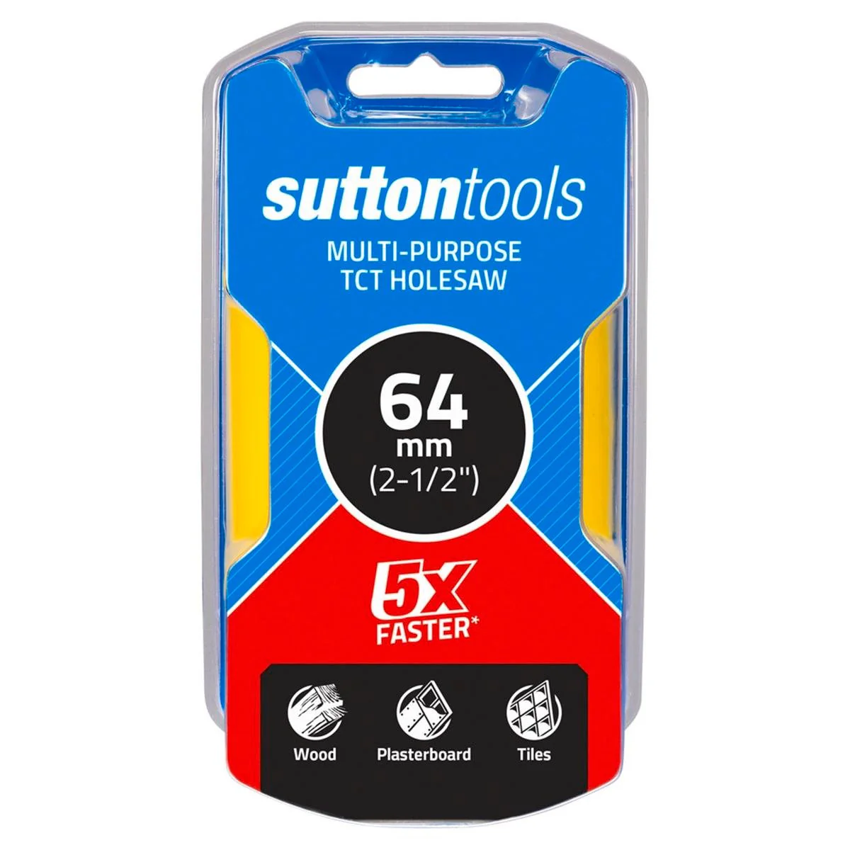 Sutton Tools 64mm Tct Multi Purpose Seamless Holesaw - Red