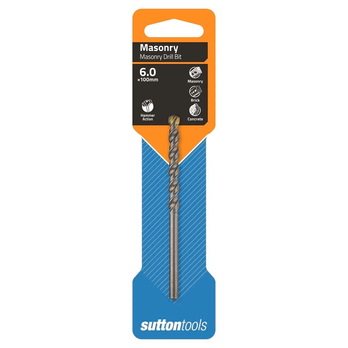 Sutton Tools 6mm TCT Masonry Drill Bit 100mm Carbide Tip Durable