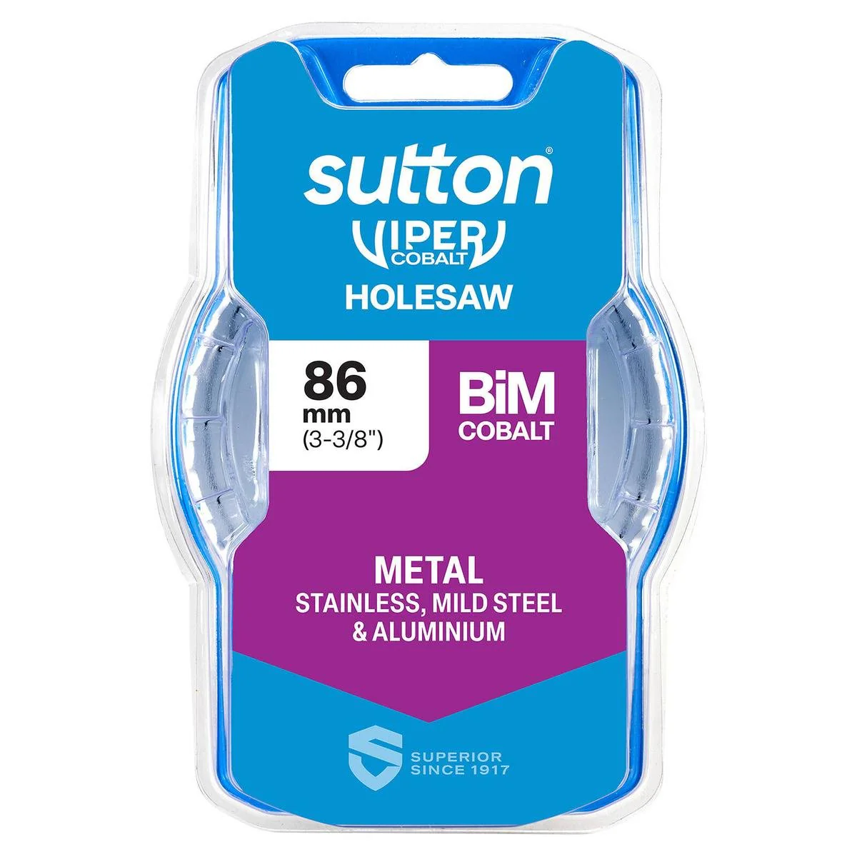 Sutton Tools 86mm Bi-Metal Cobalt Holesaw - 32mm Cutting Depth - White