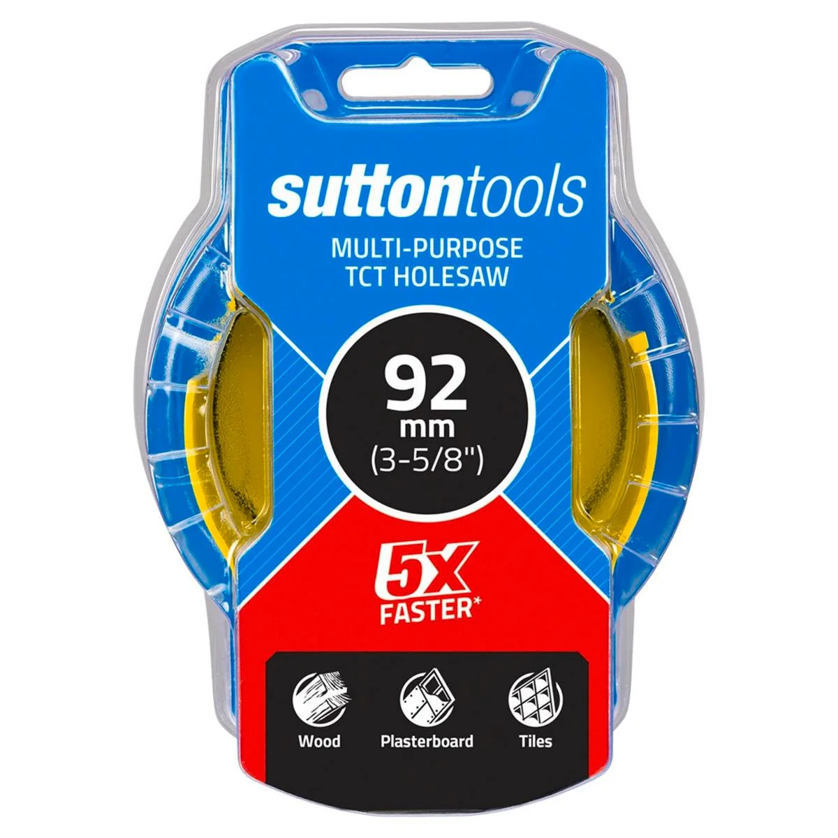 Sutton Tools 92mm Tct Multi Purpose Seamless Holesaw - Red