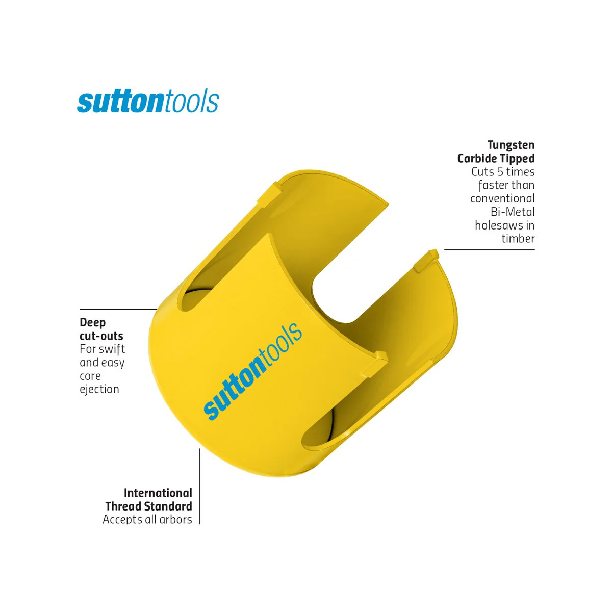 Sutton Tools 92mm Tct Multi Purpose Seamless Holesaw - Red - Image 3