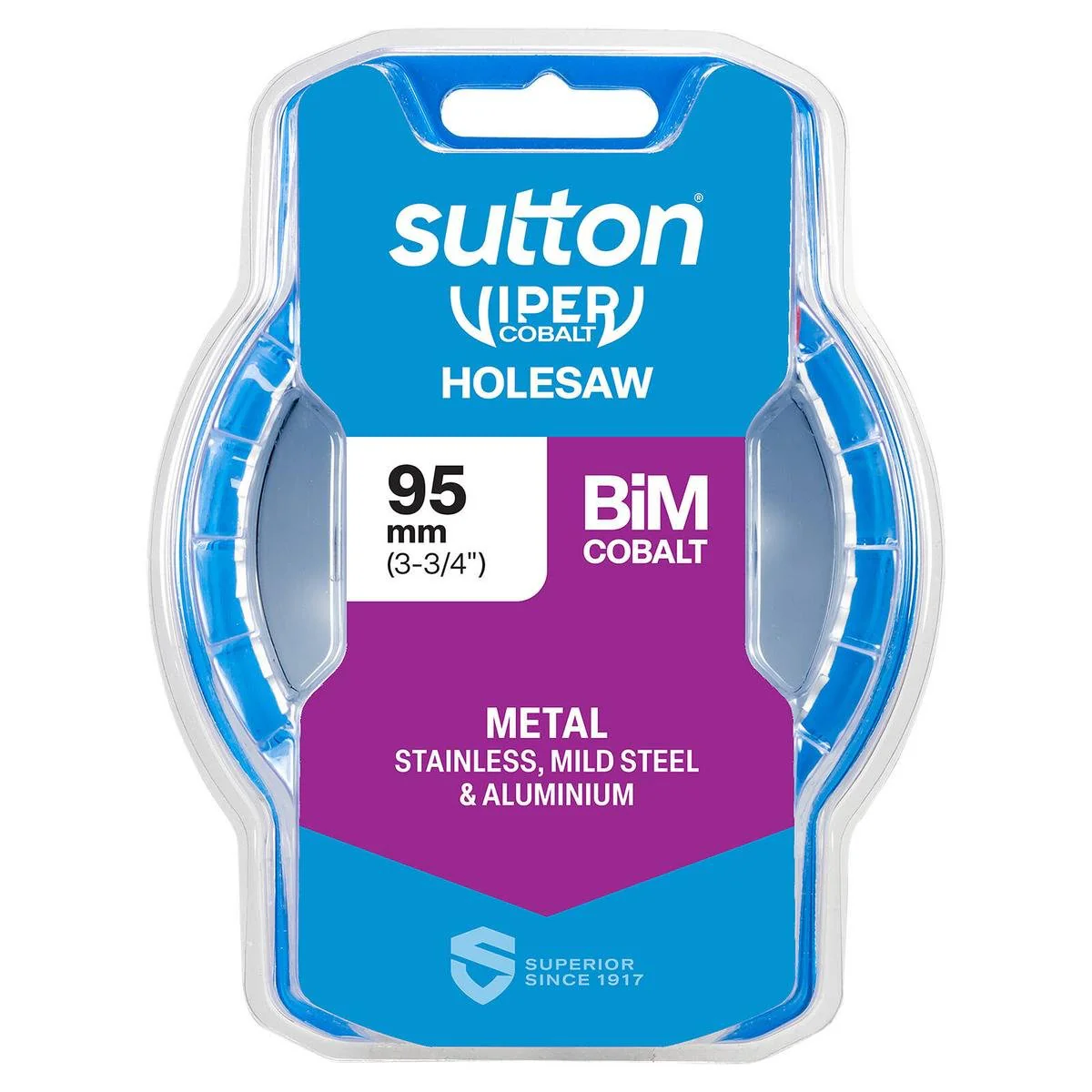 Sutton Tools 95mm Viper Cobalt Bi Metal Holesaw - Durable Cutting Tool - 32mm Depth