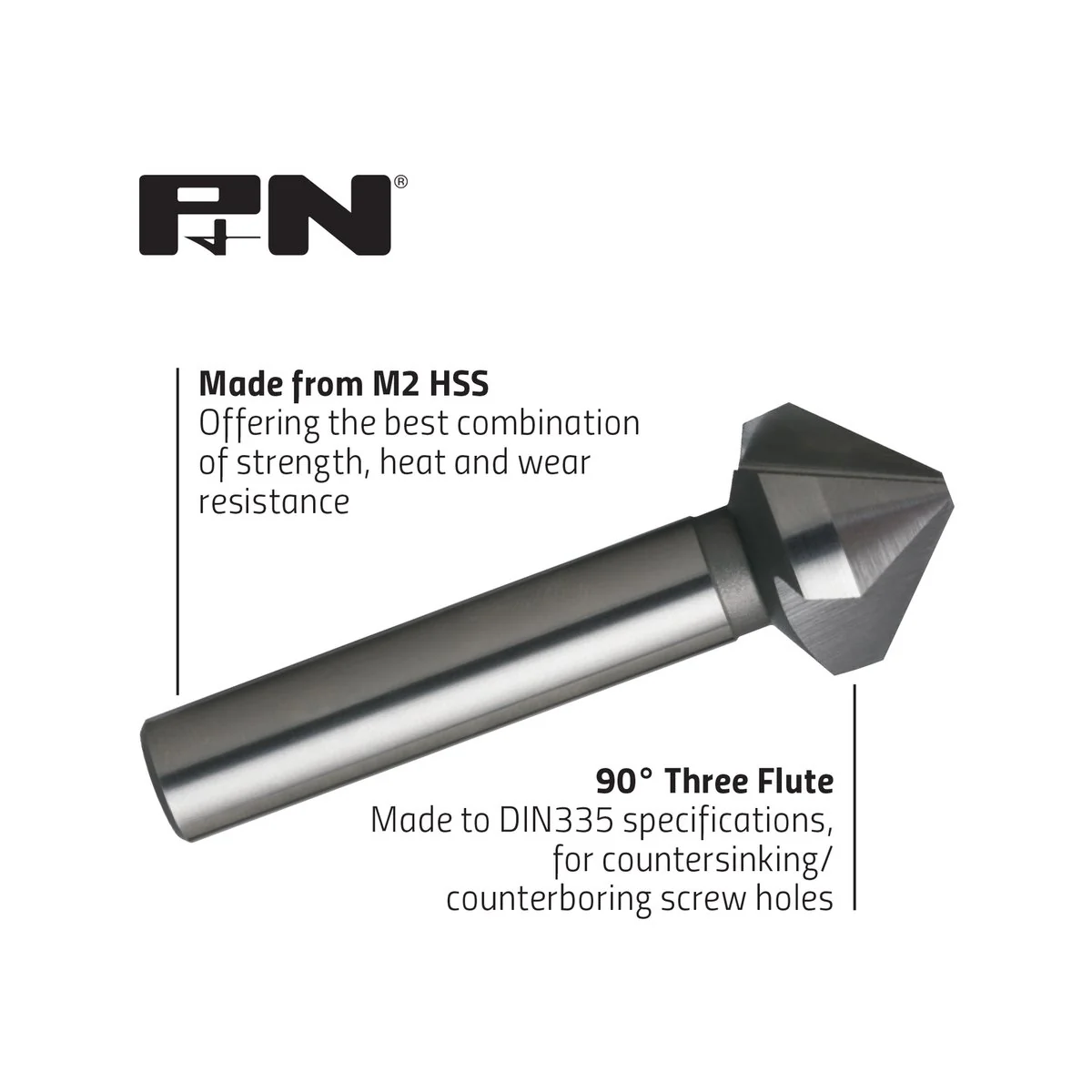 Sutton Tools Countersink Bit - 8.3mm - HSS - Three Flute - Image 3