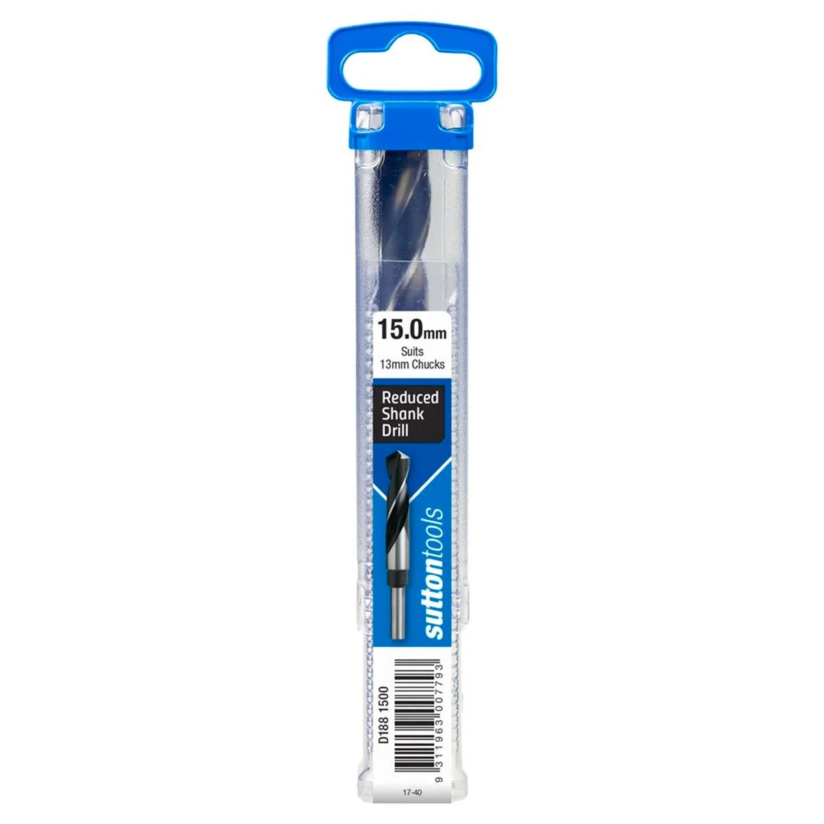 Sutton Tools Jobber Drill Bit 15 x 12.5mm M2 HSS Reduced Shank