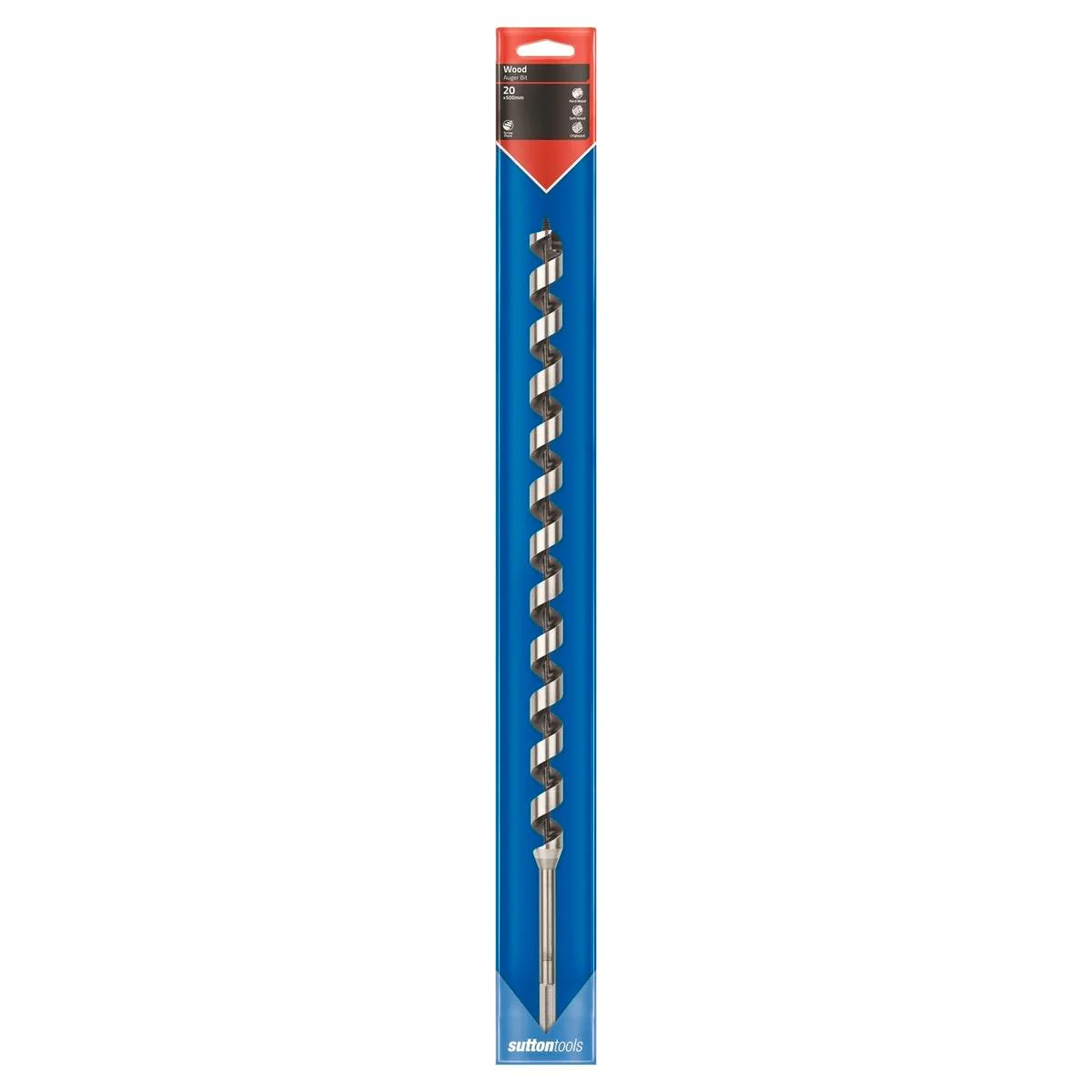 Sutton Tools Long Auger Bit 500 x 20mm Steel Fast Drilling