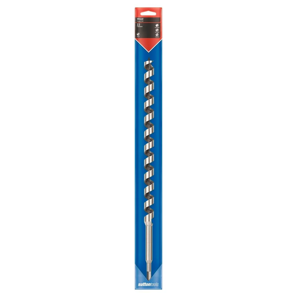 Sutton Tools Long Auger Bit 500 x 22mm Steel Fast Drilling