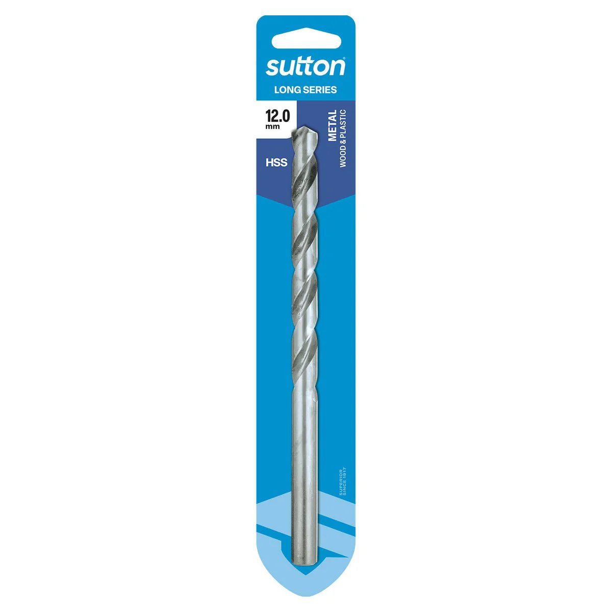 Sutton Tools Long Series Jobber Drill Bit - 12mm - M2 HSS - Blue Finish