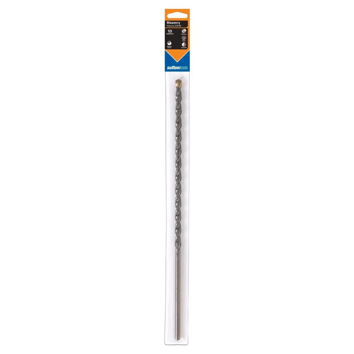 Sutton Tools Masonry Drill Bit - 10 x 400mm - Carbide Tip - Aggressive Drilling