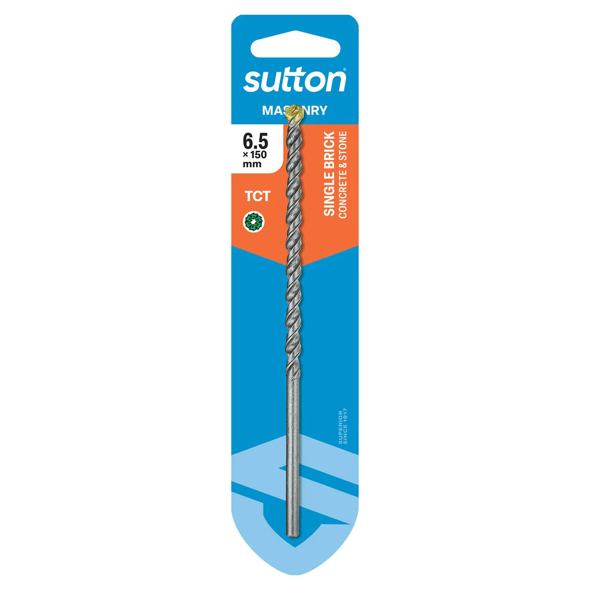 Sutton Tools Masonry Drill Bit - 6.5 x 150mm - Carbide Tip - Aggressive Drilling