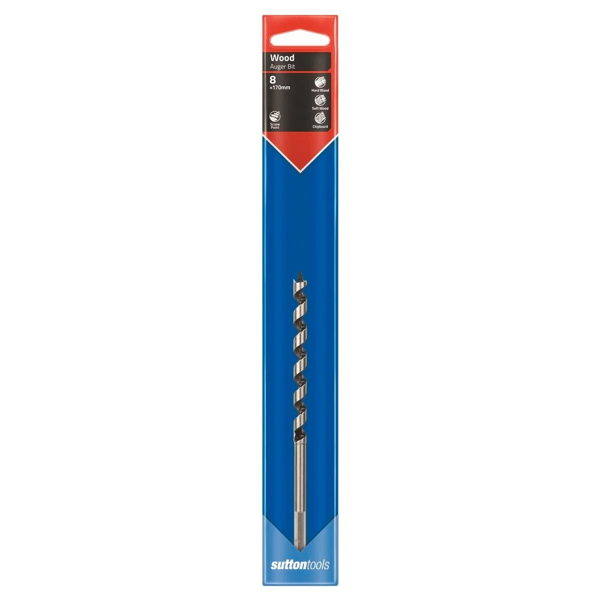 Sutton Tools Short Auger Bit 170 x 8mm Steel Fast Drilling