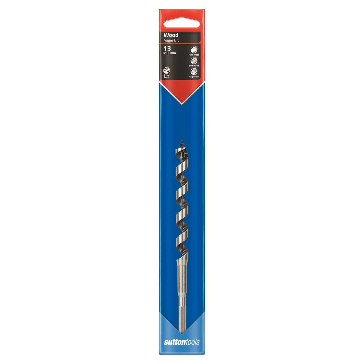 Sutton Tools Short Auger Bit 190 x 13mm Steel Fast Drilling