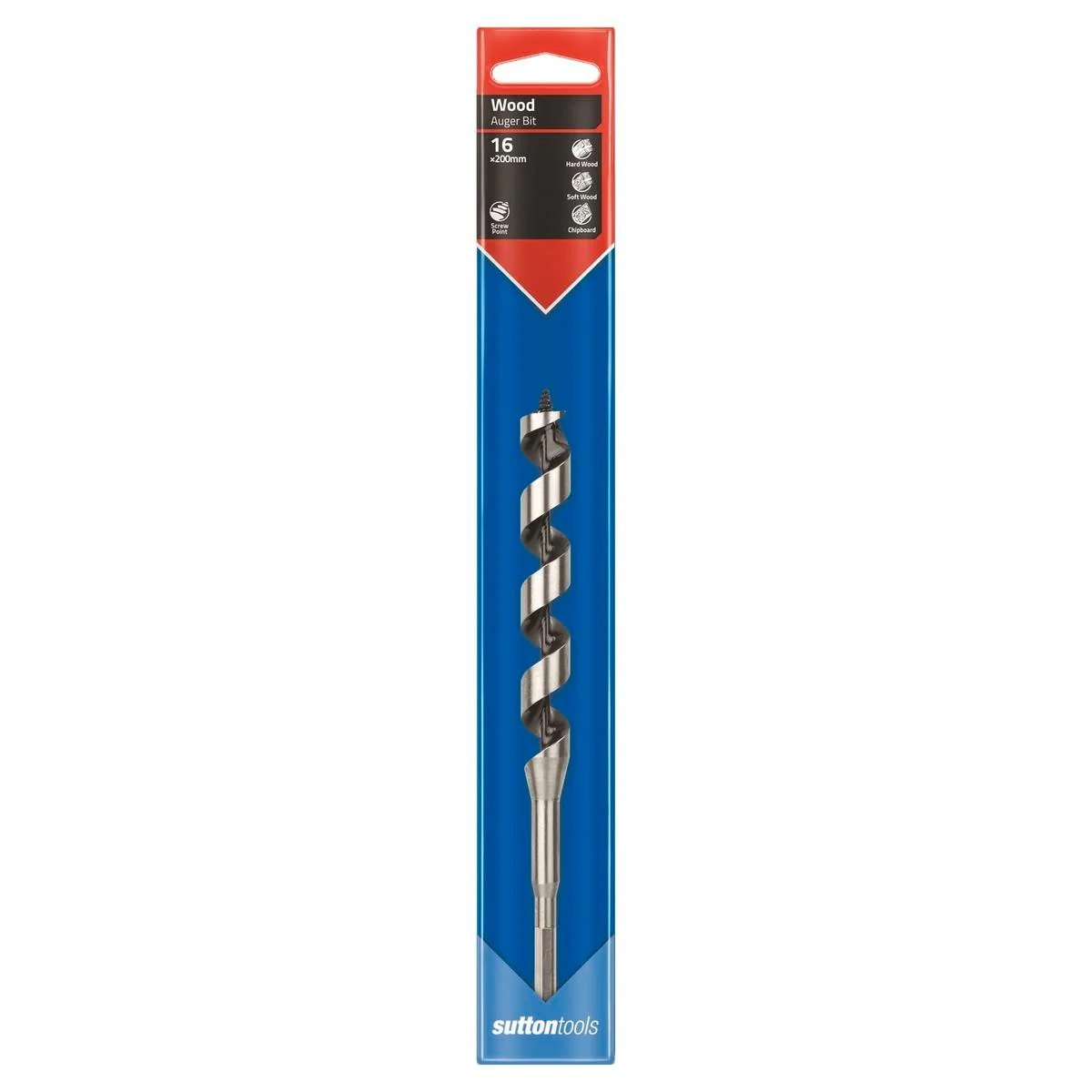 Sutton Tools Short Auger Bit 200 x 16mm Steel Fast Drilling