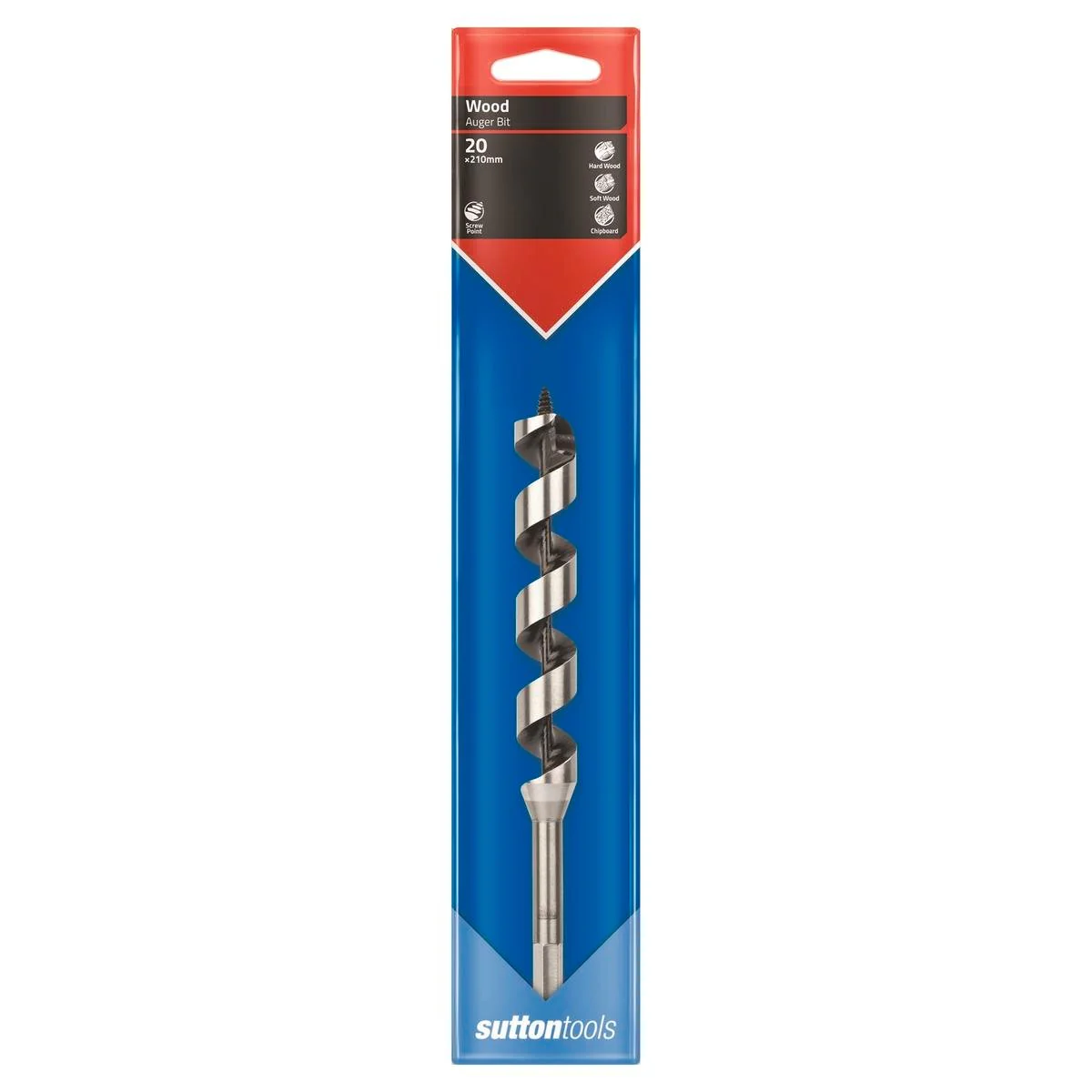 Sutton Tools Short Auger Bit 210 x 20mm Steel Fast Drilling
