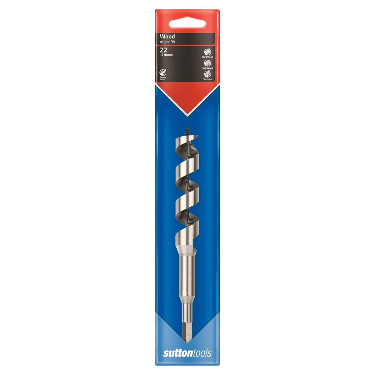 Sutton Tools Short Auger Bit 210 x 22mm Steel Fast Drilling
