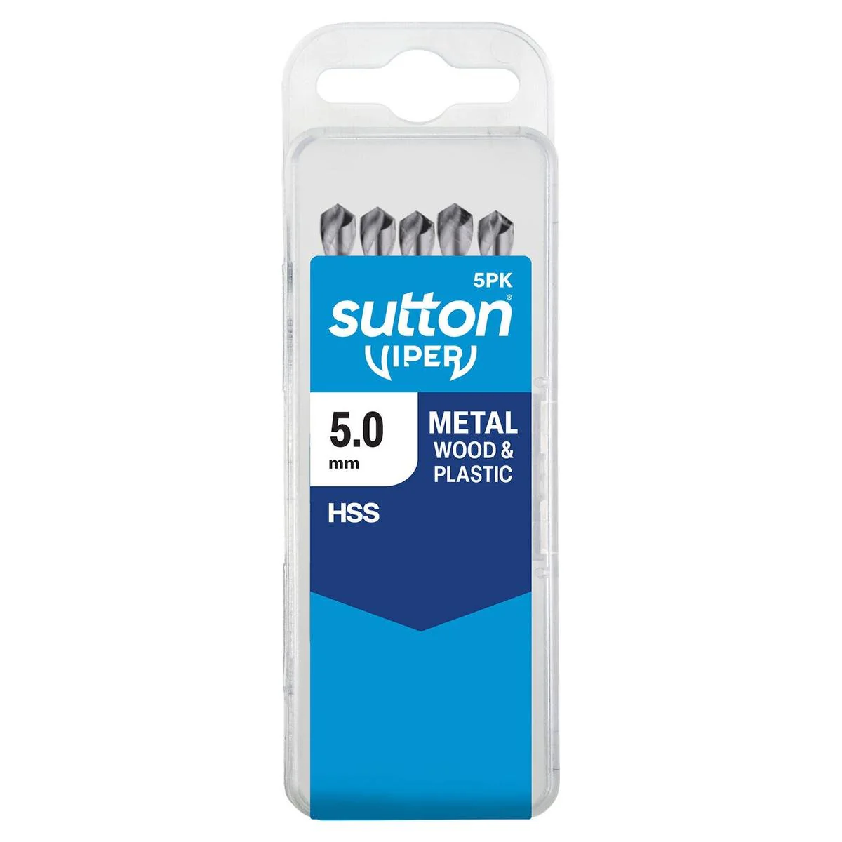 Sutton Tools Viper Metric Drill Bit 5 Pack - 5.00mm - HSS - Fast Drilling