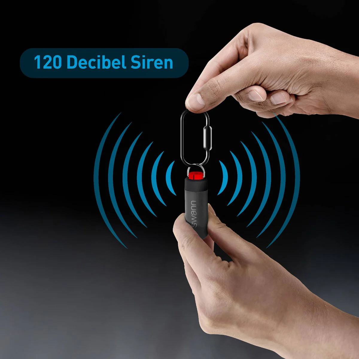 Swann Graphite Gen 2 Activeresponse Personal Alarm 1 Pack - 21mm x 60mm - Safety Device - Image 3